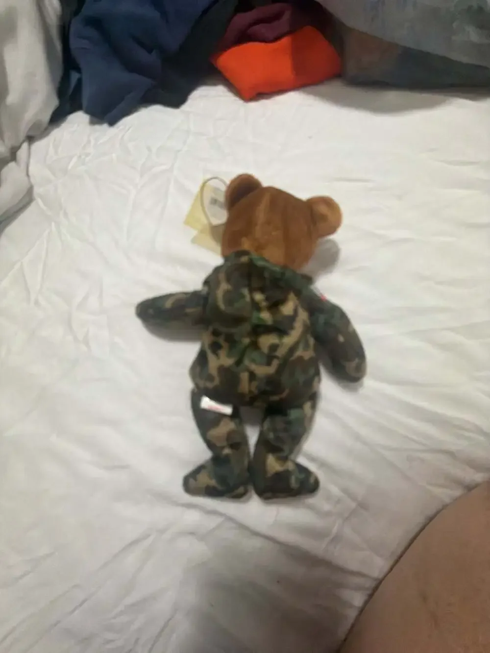 Ty Beanie Baby Hero 2003 Military Bear with Camouflage Outfit